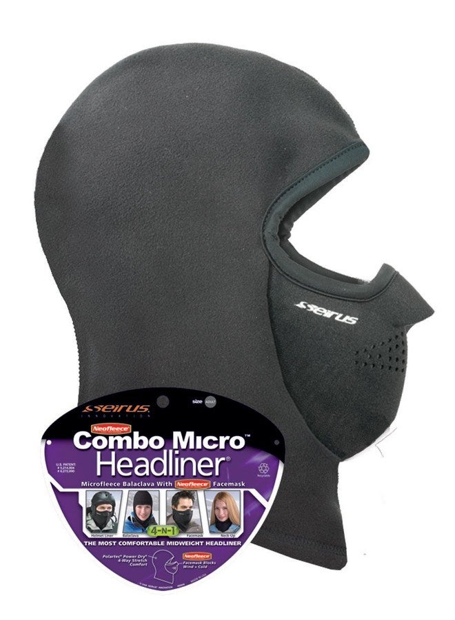 Seirus Innovation Unisex Combo Micro Polartec Headliner - Head Face and Neck Warmth Protection
